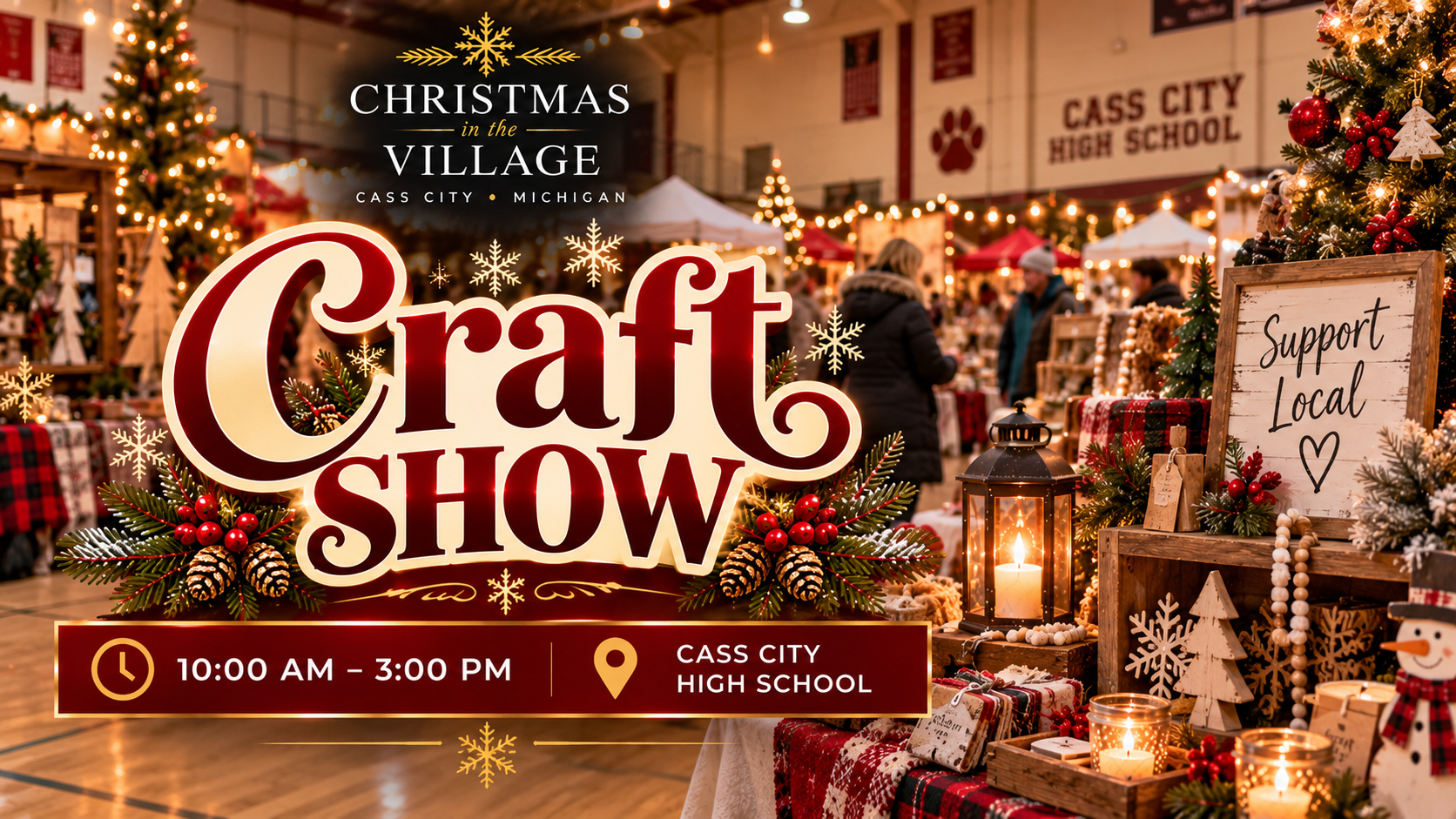 Michigan holiday craft show in Cass City during Christmas in the Village